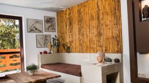 Бамбуковые панель 3D в интерьере  производитель bamboo wall decoration 竹の壁の装飾