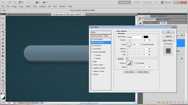 Simple 3D Pill Button - Photoshop Tutorial смотреть онлайн