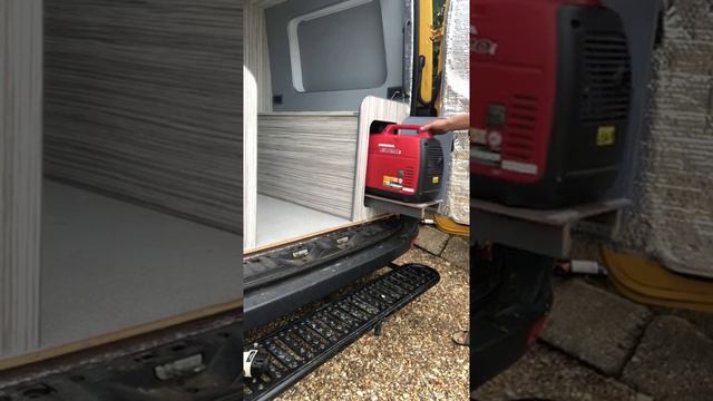 Sprinter camper van conversion - generator storage