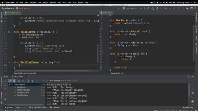008: Introduction to Test Driven Development (TDD) creating a Stack - Abstract Data Type (Golang)