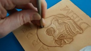 Тиснение на коже | Череп на коже | Работа с кожей