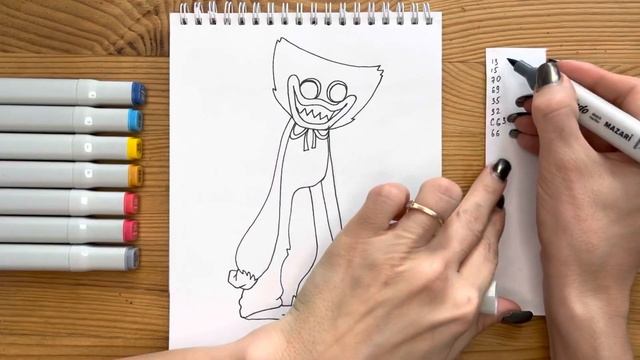 Как нарисовать монстра "Хаги Ваги" из poppy playtime маркерами | Рисунок для детей, поэтапно и легк смотреть онлайн