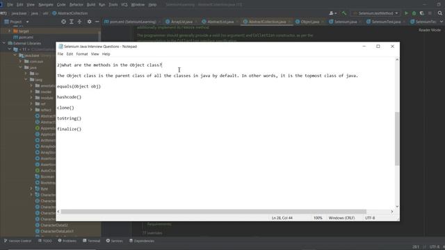 What are the methods in the Object class in Java Tamil | Java | Selenium Java Interview Q & A смотреть онлайн