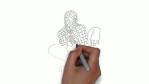 как нарисовать человека паука, how to draw spider man