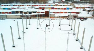 Быстровозводимое здание с железобетонными колоннами в Твери