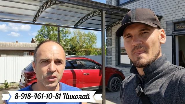 Навес из поликарбоната размером 6х4 метра с водостоком смотреть онлайн