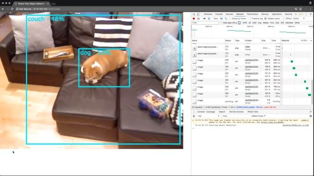 Tensorflow Object Detection on a HTML video смотреть онлайн