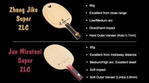 Butterfly Jun Mizutani Super ZLC vs Zhang Jike Super ZLC Blade Review
