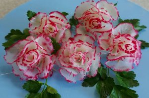 Цветок из дайкона. Украшение блюд.