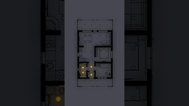 Планировка дома МК-07 с освещением. смотреть онлайн