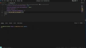 VS Code — Terminal Automatic Replies