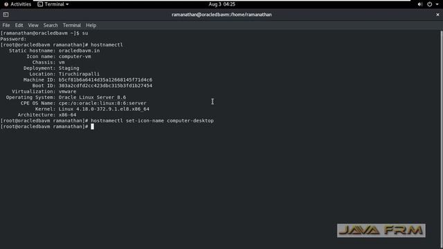 How to Set or Change Icon Name on Oracle Linux 8
