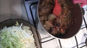 Капуста тушеная с уткой и рисом, рецепт.