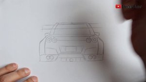 Как нарисовать машину Ниссан ГТ-Р (Ахадов Эльнур)