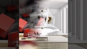 Необычные 3D обои абстракция и туннели. Фотообои. Расширяем пространство
