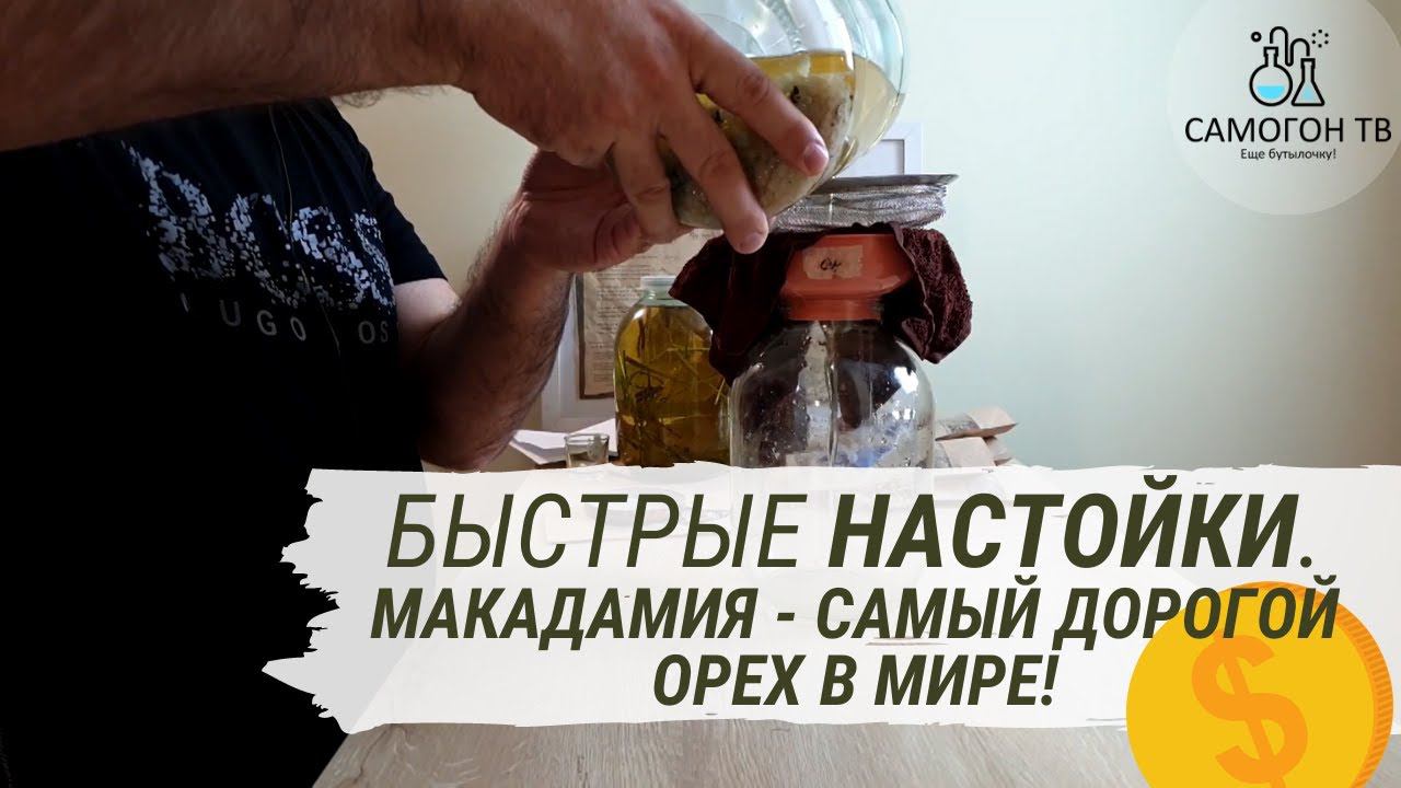 Быстрые настойки.  Макадамия - настойка на самогоне с самым дорогим орехом в Мире!