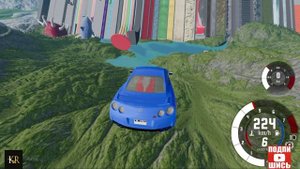 BeamNG Drive Невероятный прыжок на автомобиле! (Nissan GT-R) Мод патруль!