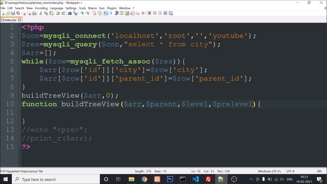 How to create Dynamic Tree View in PHP смотреть онлайн