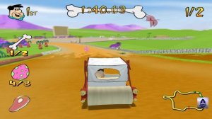 The Flintstones: Bedrock Racing 2007 Playstation 2 Gameplay.