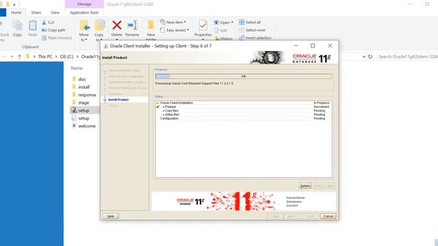 Oracle 11g installation