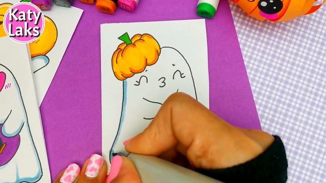 ?Cute Halloween Decor/?How to Draw a Ghost смотреть онлайн