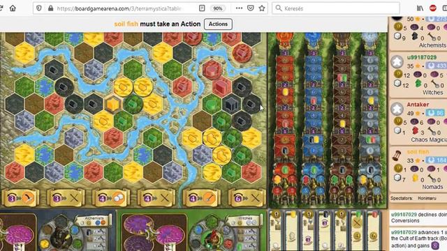 Let's Play BGA - Terra Mystica смотреть онлайн