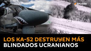 Los helicópteros Ka-52 siguen destruyendo equipos militares ucranianos