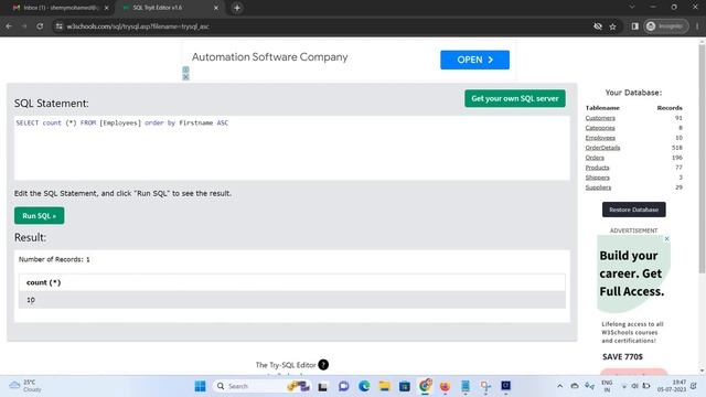 How to try SQL queries online | Online tool to try SQL queries