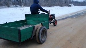#покатушки НА МОТОБЛОКЕ С ПРИЦЕПОМ #мото