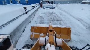 Уборка снега фронтальным погрузчиком Lonking 833N 11/12/2022