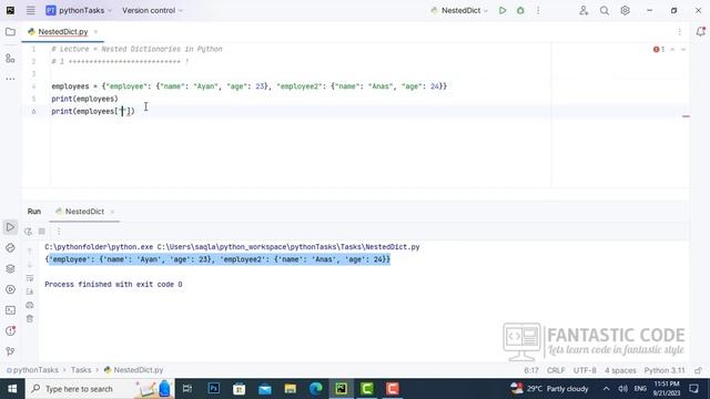 Nested Dictionaries in Python | Complete Video | Basic Python Lecture 13