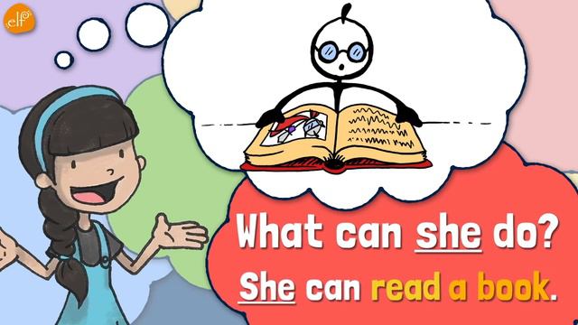 Action Verbs and Pattern Practice 2 for Kids What can s_he do by ELF Learning смотреть онлайн