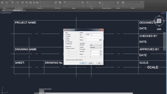 Autocad Tutorial, Custom Title Block, format:A0,A1,A2,A3,A4 on the same template