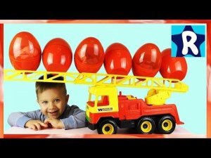 ★ Огромные Яйца СЮРПРИЗ на Машинке Giant Eggs Surprise Toys on Car