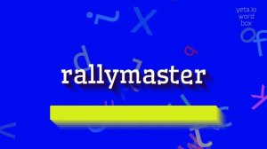 HOW TO SAY RALLYMASTER? #rallymaster