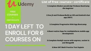 Free COURSES + CERTIFICATE on Udemy | Udemy Courses |