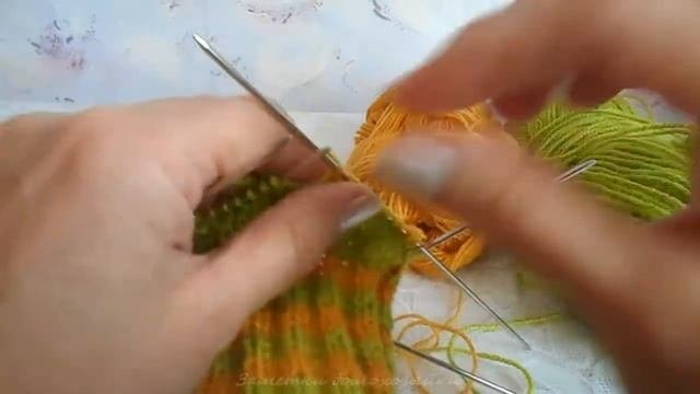 НОСКИ детские на 5 спицах Часть 2 Узор ШАХМАТКА