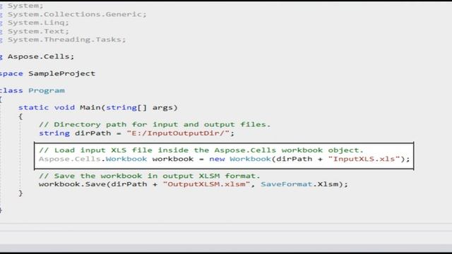 Convert XLS to XLSM in C#.NET смотреть онлайн