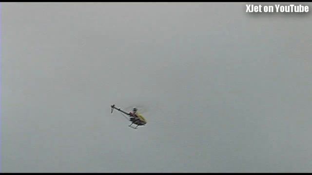 TRex 250 RC helicopter crash