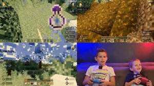 Папа в первый раз играет в Minecraft на приставке