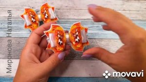Как сделать бантики и заколку Клик-клак из кожзама с рисунком ? Бантики Канзаши своими руками