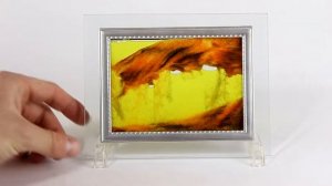 Песочная картина "Живой пейзаж" 13х17 оранжевая