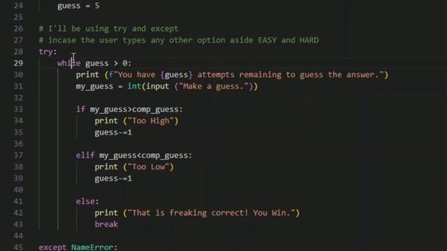 creating a NUMBER GUESSING GAME ? ~ Python Project Ideas 011