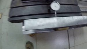 Станок - проверка прямолинейности хода стола. Горизонтальная плоскость.