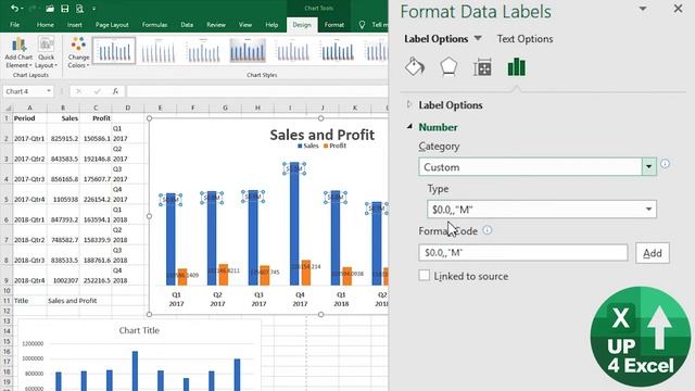 Show Your Excel Chart Number Format in Millions or Thousands смотреть онлайн