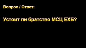 Н.С. Антонюк. Устоит ли братство МСЦ ЕХБ?