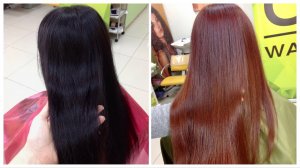Осветление волос: из черного в рыжий. Яркий рыжий цвет из черных волос, безопасная смывка темного