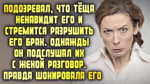 Подозревал, что тёща ненавидит его, но однажды он подслушал их с женой разговор. Правда шокировала