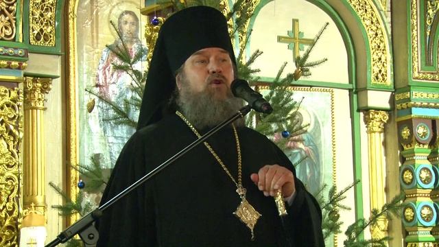 Проповедь епископа Максима в канун Рождества Христова смотреть онлайн