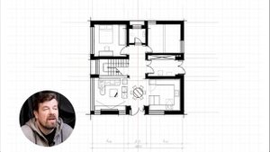 Проект - дом 10х10 - планировка и  фасад